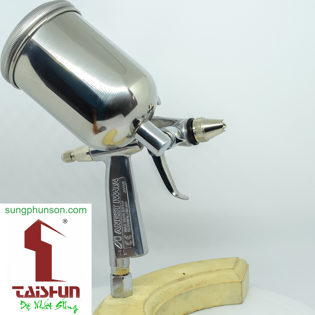 Súng phun sơn Anest Iwata RG-3L phun&nbsp; ra hình tròn